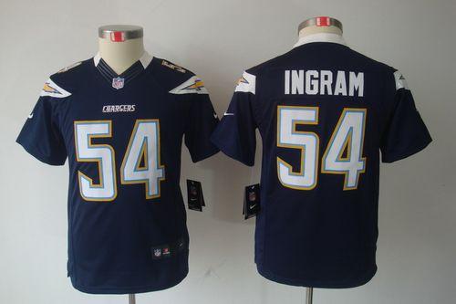  Chargers #54 Melvin Ingram Navy Blue Team Color Youth Stitched NFL Limited Jersey