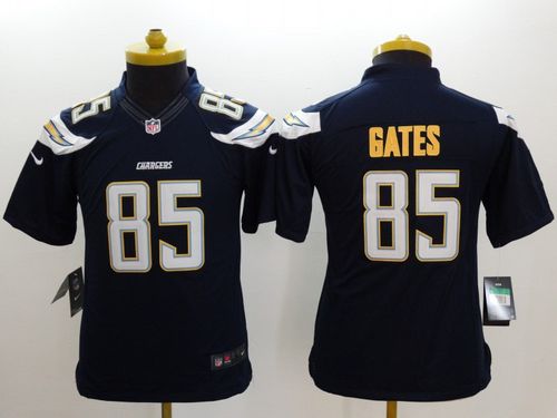  Chargers #85 Antonio Gates Navy Blue Team Color Youth Stitched NFL New Limited Jersey