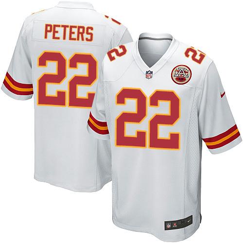  Chiefs #22 Marcus Peters White Youth Stitched NFL Elite Jersey