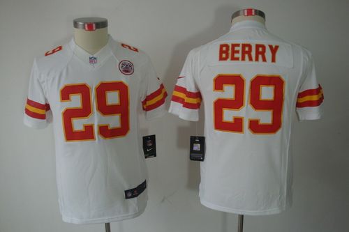  Chiefs #29 Eric Berry White Youth Stitched NFL Limited Jersey