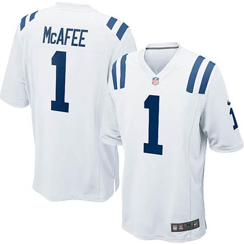  Colts #1 Pat McAfee White Youth Stitched NFL Elite Jersey