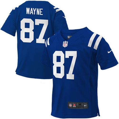 Toddler  Colts #87 Reggie Wayne Royal Blue Team Color Stitched NFL Elite Jersey