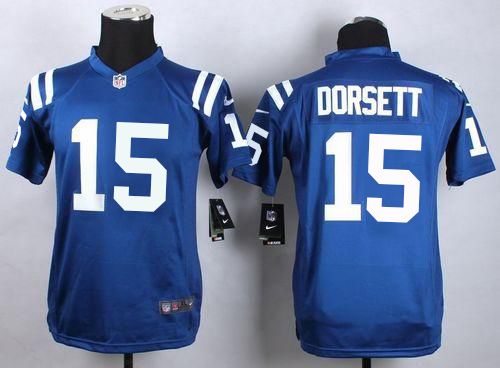  Colts #15 Phillip Dorsett Royal Blue Team Color Youth Stitched NFL Elite Jersey