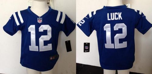 Toddler  Colts #12 Andrew Luck Royal Blue Team Color Stitched NFL Elite Jersey