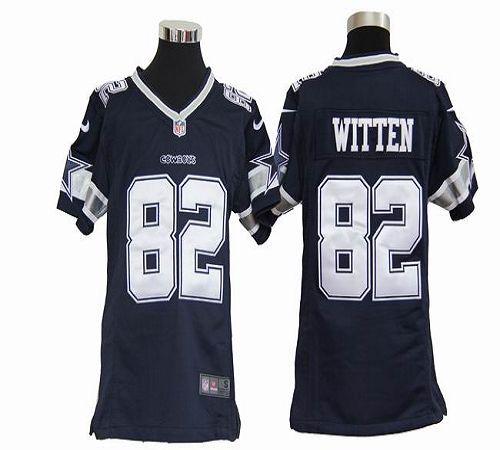  Cowboys #82 Jason Witten Navy Blue Team Color Youth Stitched NFL Elite Jersey