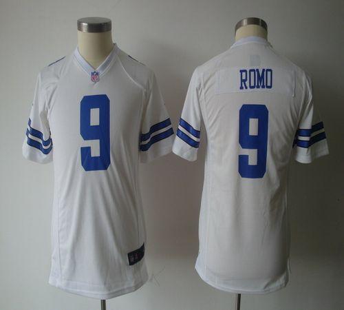 Nike Cowboys #9 Tony Romo White Youth NFL Game Jersey Provide The