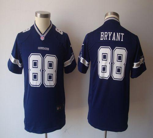  Cowboys #88 Dez Bryant Navy Blue Team Color Youth NFL Game Jersey