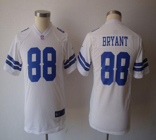  Cowboys #88 Dez Bryant White Youth NFL Game Jersey
