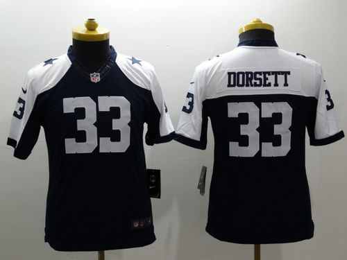  Cowboys #33 Tony Dorsett Navy Blue Thanksgiving Youth Throwback Stitched NFL Limited Jersey