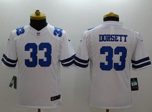  Cowboys #33 Tony Dorsett White Youth Stitched NFL Limited Jersey