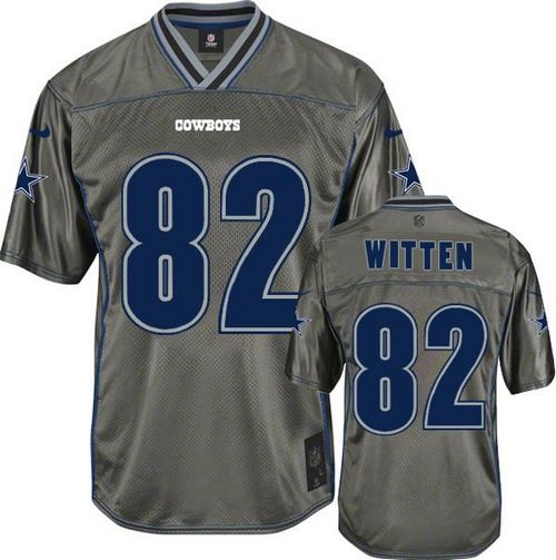  Cowboys #82 Jason Witten Grey Youth Stitched NFL Elite Vapor Jersey