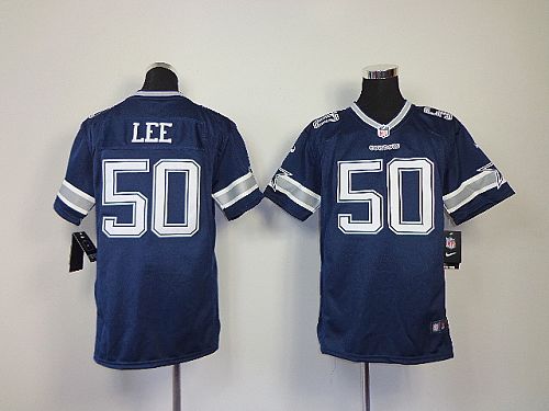  Cowboys #50 Sean Lee Navy Blue Team Color Youth Stitched NFL Elite Jersey
