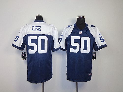 Cowboys #50 Sean Lee Navy Blue Thanksgiving Youth Throwback Stitched NFL Elite Jersey