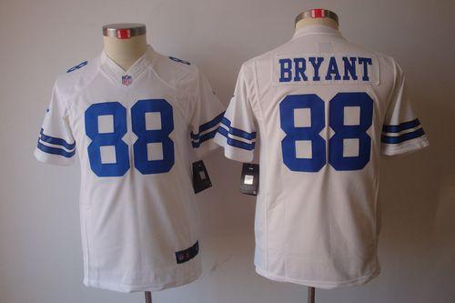  Cowboys #88 Dez Bryant White Youth Stitched NFL Limited Jersey