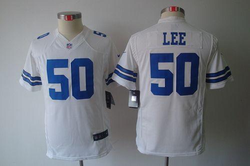 Cowboys #50 Sean Lee White Youth Stitched NFL Limited Jersey