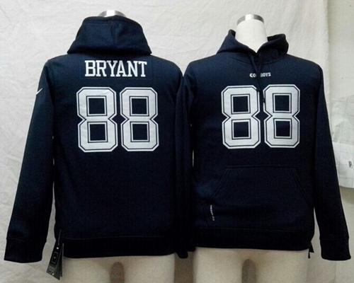  Cowboys #88 Dez Bryant Navy Blue Youth Pullover NFL Hoodie