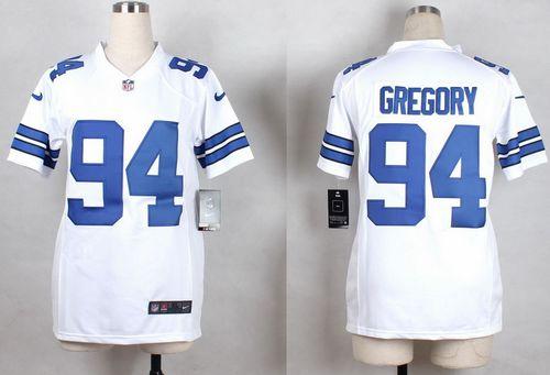 Cowboys #94 Randy Gregory White Youth Stitched NFL Elite Jersey