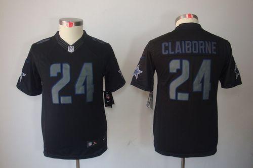  Cowboys #24 Morris Claiborne Black Impact Youth Stitched NFL Limited Jersey