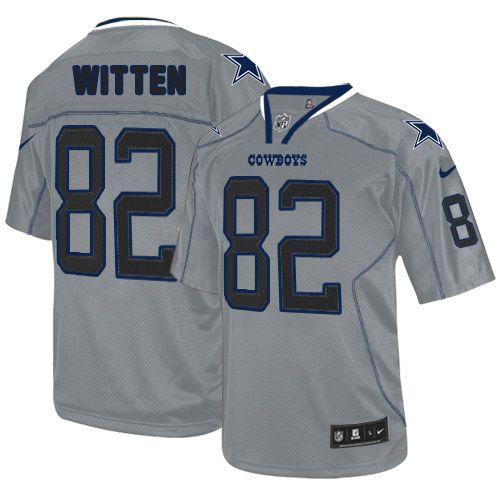  Cowboys #82 Jason Witten Lights Out Grey Youth Stitched NFL Elite Jersey