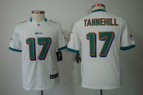  Dolphins #17 Ryan Tannehill White Youth Stitched NFL Limited Jersey
