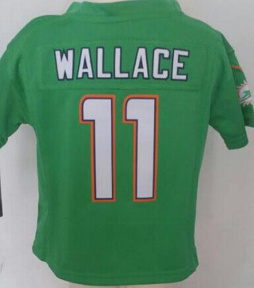 Toddler  Dolphins #11 Mike Wallace Green Team Color Stitched NFL Elite Jersey