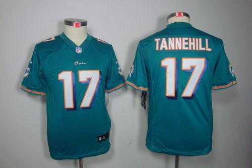  Dolphins #17 Ryan Tannehill Aqua Green Team Color Youth Stitched NFL Limited Jersey