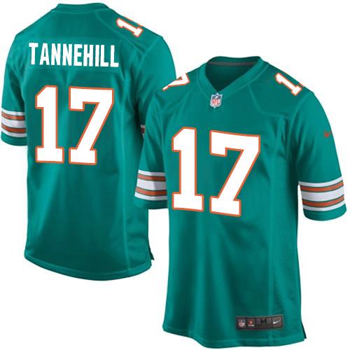  Dolphins #17 Ryan Tannehill Aqua Green Alternate Youth Stitched NFL Elite Jersey