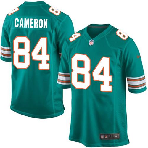  Dolphins #84 Jordan Cameron Aqua Green Alternate Youth Stitched NFL Elite Jersey