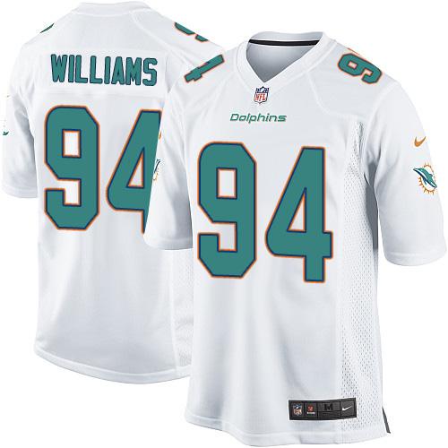  Dolphins #94 Mario Williams White Youth Stitched NFL Elite Jersey