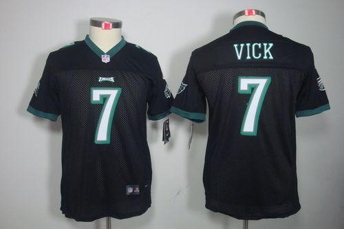  Eagles #7 Michael Vick Black Alternate Youth Stitched NFL Limited Jersey