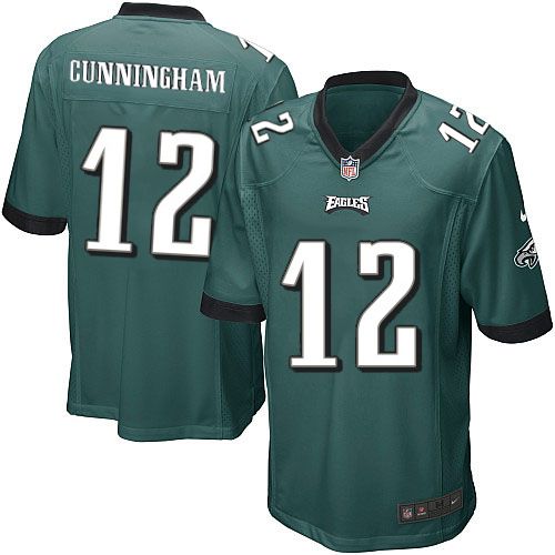  Eagles #12 Randall Cunningham Midnight Green Team Color Youth Stitched NFL New Elite Jersey