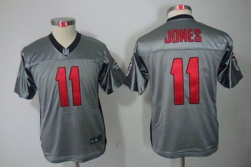  Falcons #11 Julio Jones Grey Shadow Youth Stitched NFL Elite Jersey
