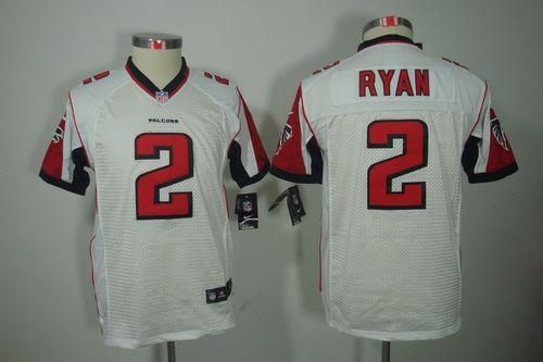  Falcons #2 Matt Ryan White Youth Stitched NFL Limited Jersey