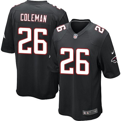  Falcons #26 Tevin Coleman Black Alternate Youth Stitched NFL Elite Jersey
