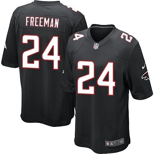  Falcons #24 Devonta Freeman Black Alternate Youth Stitched NFL Elite Jersey