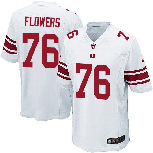  Giants #76 Ereck Flowers White Youth Stitched NFL Elite Jersey