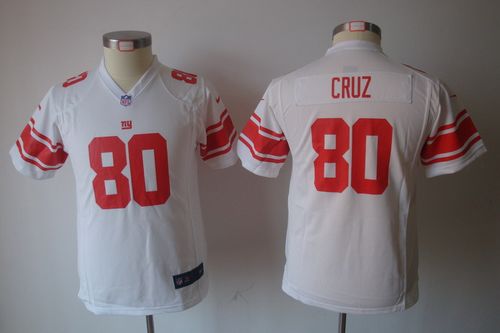  Giants #80 Victor Cruz White Youth NFL Game Jersey
