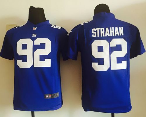  Giants #92 Michael Strahan Royal Blue Team Color Youth Stitched NFL Elite Jersey