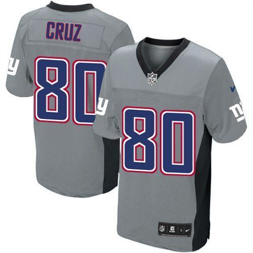  Giants #80 Victor Cruz Grey Shadow Youth Stitched NFL Elite Jersey