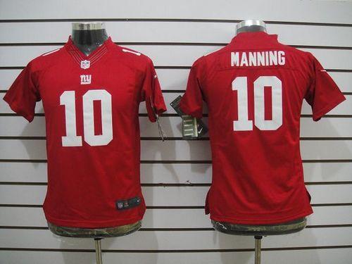  Giants #10 Eli Manning Red Alternate Youth Stitched NFL Limited Jersey