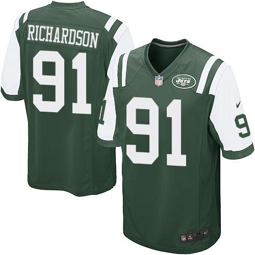  Jets #91 Sheldon Richardson Green Team Color Youth Stitched NFL Elite Jersey