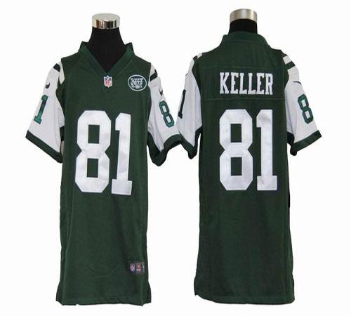  Jets #81 Dustin Keller Green Team Color Youth Stitched NFL Elite Jersey