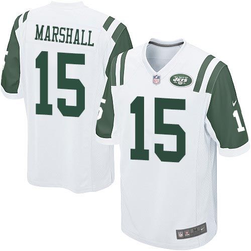  Jets #15 Brandon Marshall White Youth Stitched NFL Elite Jersey