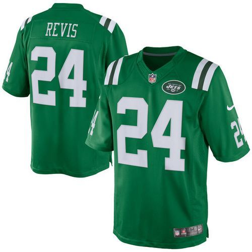  Jets #24 Darrelle Revis Green Youth Stitched NFL Elite Rush Jersey