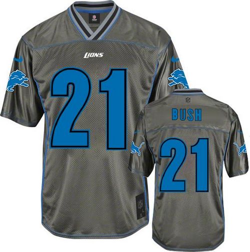  Lions #21 Reggie Bush Grey Youth Stitched NFL Elite Vapor Jersey