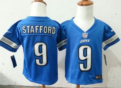 Toddler  Lions #9 Matthew Stafford Blue Team Color Stitched NFL Elite Jersey
