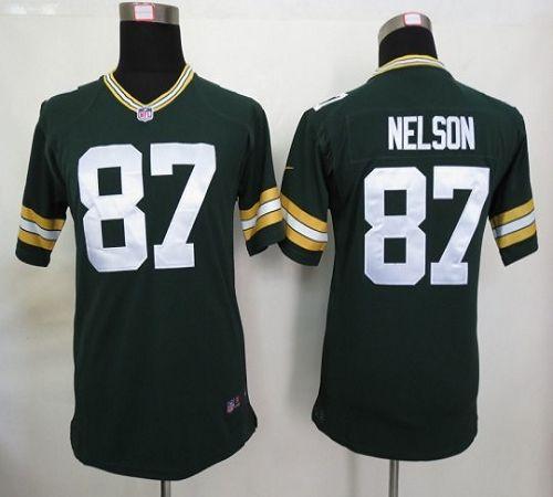  Packers #87 Jordy Nelson Green Team Color Youth Stitched NFL Elite Jersey