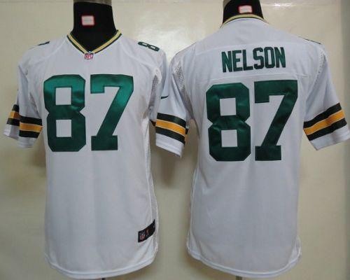  Packers #87 Jordy Nelson White Youth Stitched NFL Elite Jersey