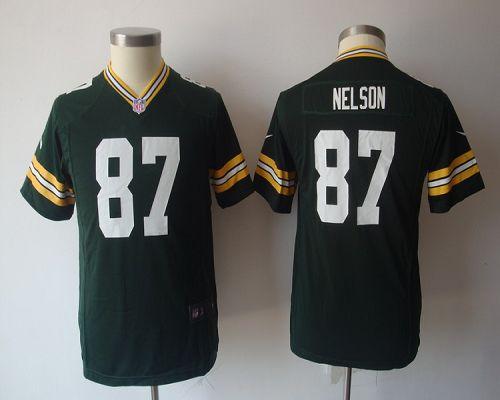  Packers #87 Jordy Nelson Green Team Color Youth NFL Game Jersey