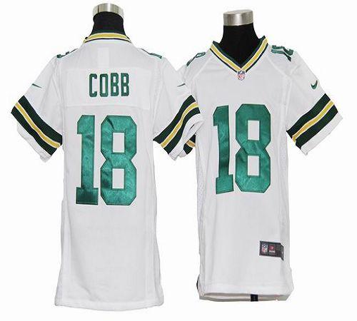  Packers #18 Randall Cobb White Youth Stitched NFL Elite Jersey